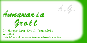 annamaria groll business card