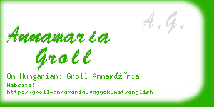 annamaria groll business card